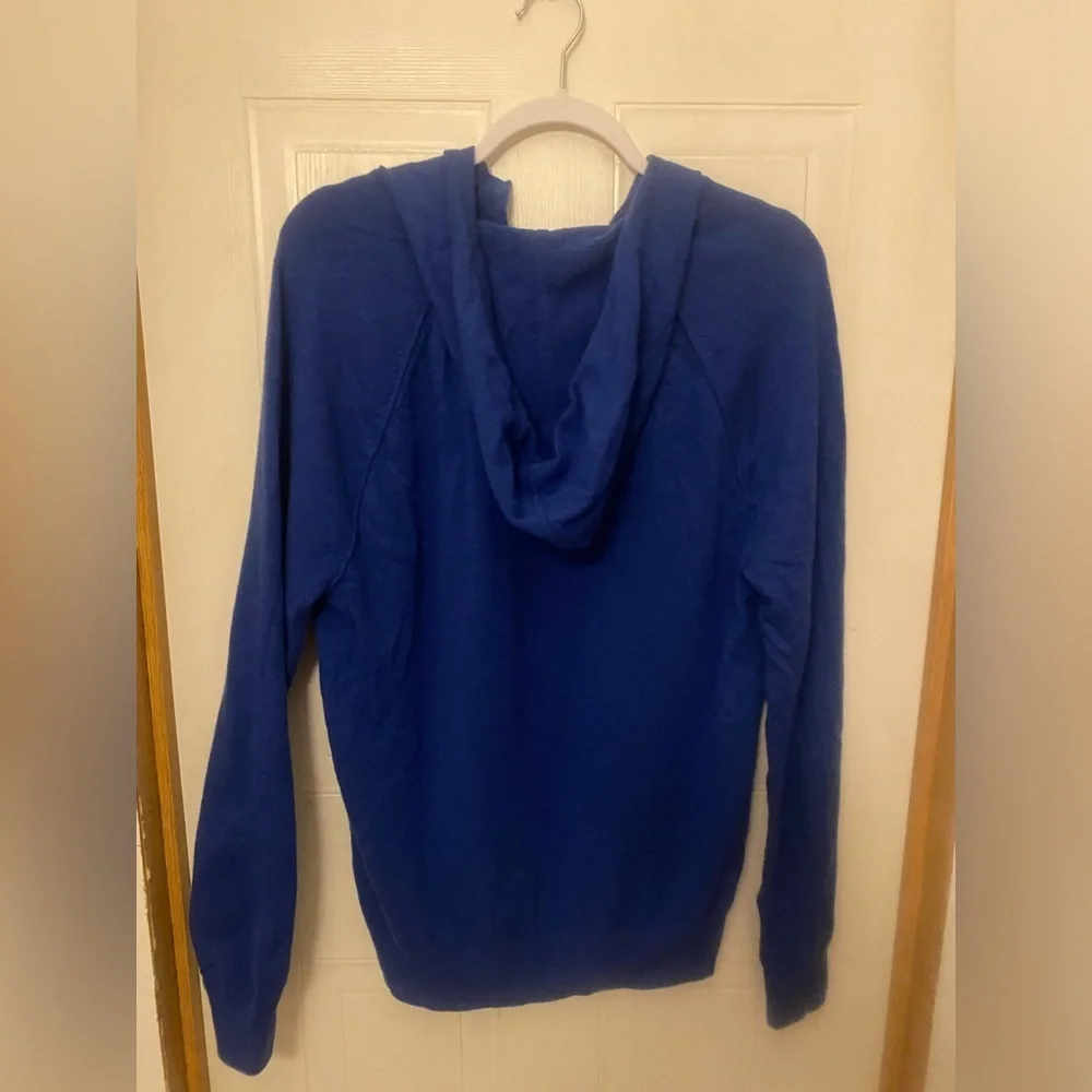 Banana Republic Men’s Blue Hooded Merino/Cashmere Sweater
